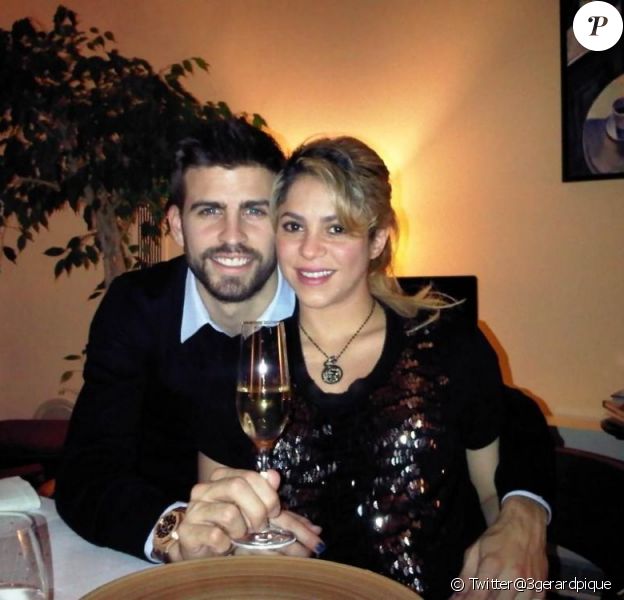 Gerard Piqué et Shakira lors de la soirée du nouvel an, le 31 décembre 2012 à Barcelone