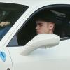 La jeune Justin Bieber et Selena Gomez dans la voiture du chanteur à Los Angeles, le 3 décembre 2012.