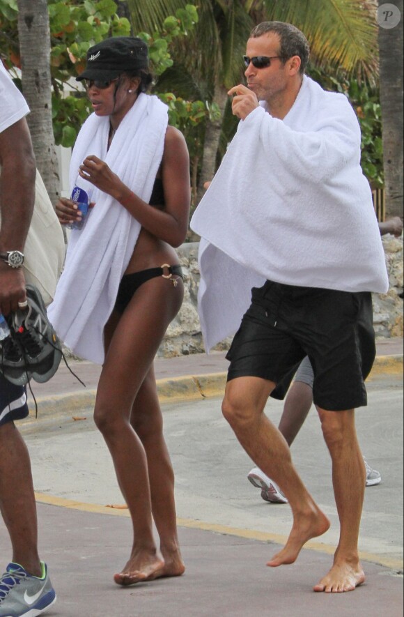 Naomi Campbell et Vladislav Doronin à Miami, le 6 avril 2012.