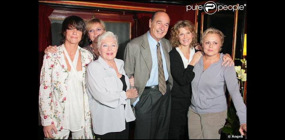 Line Renaud Et Jcques Chirac Entoures De Muriel Robin Claude Chirac Et Michele Laroque Purepeople