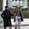 Le couple Rosario Dawson - Danny Boyle dans les rues de Soho dans le Downtown Manhattan, à New York, le 31 octobre 2012.