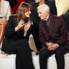 Photos exclusives : Carla Bruni et Charles Aznavour à l'Olympia