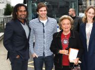 Christian Karembeu et Bernadette Chirac : Galette géante au milieu des enfants