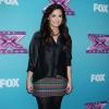 Demi Lovato à la conférence de presse pour la dernière saison de l'émission X Factor à Los Angeles, le 17 décembre 2012.
