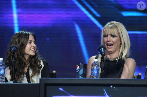 Britney Spears à la conférence de presse pour la dernière saison de l'émission X Factor à Los Angeles, le 17 décembre 2012.