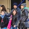 Pep Guardiola avec sa femme Cristina et ses enfants à New York, le 29 novembre 2012.
