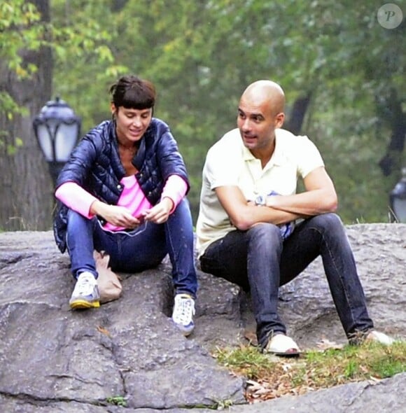 Pep Guardiola et sa femme Cristina à New York, le 4 octobre 2012.