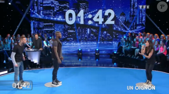 Jenifer, M. Pokora et Djibril Cissé dans le Photomime dans Vendredi tout est permis sur TF1 le vendredi 11 janvier 2013