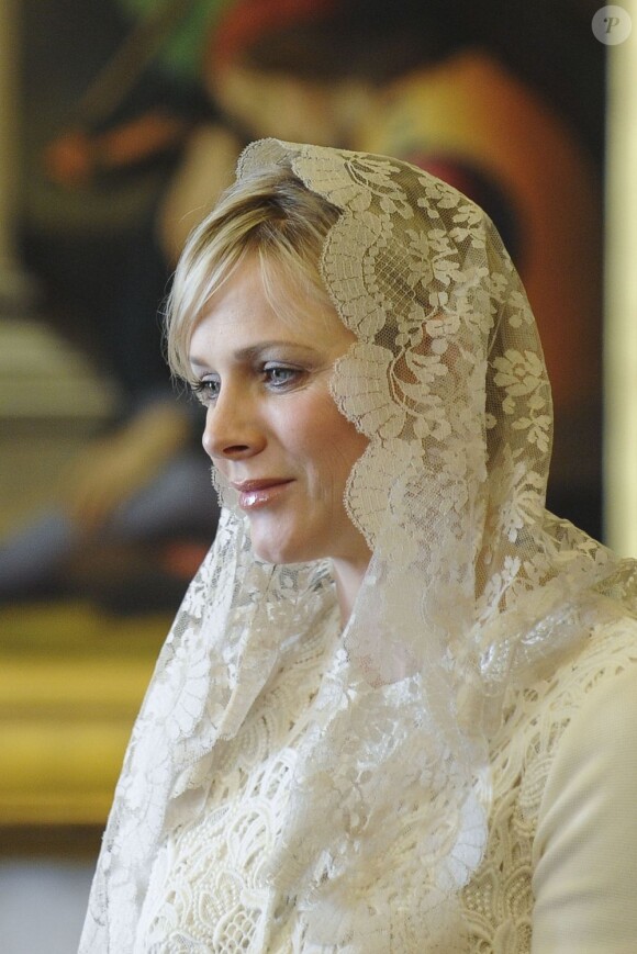 Charlene de Monaco au Vatican le 12 janvier 2013.