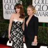 Tina Fey et Amy Poehler arrivant au Beverly Hilton où se déroulent les Golden Globes le 13 janvier 2013