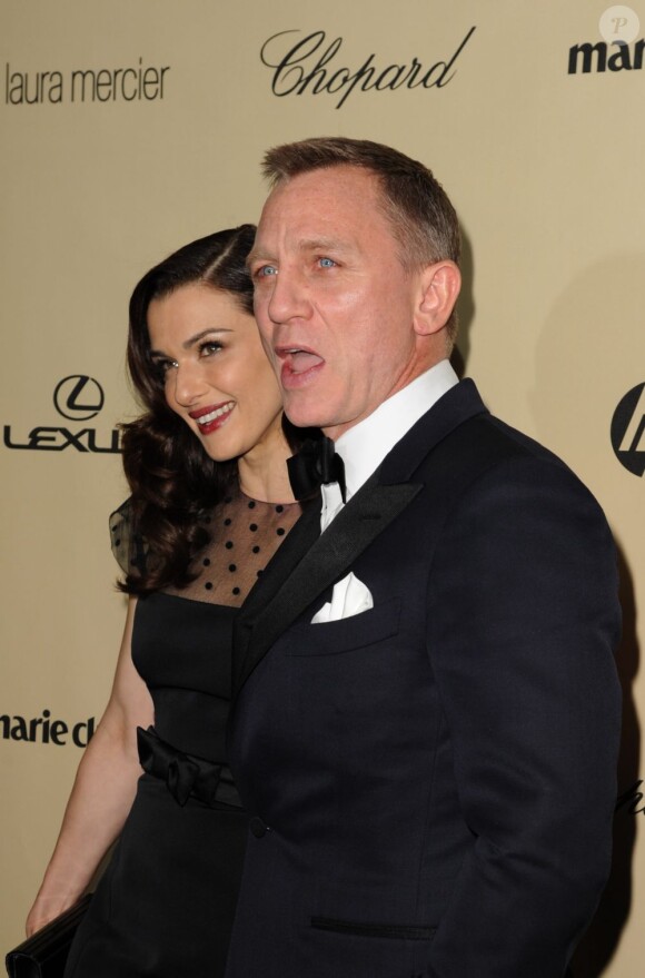 Rachel Weisz et Daniel Craig lors de l'after-party de la société Weinstein des Golden Globes 2013, au Beverly Hilton Hôtel de Beverly Hills, à Los Angeles, le 13 janvier 2013
