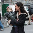  Jennifer Connelly retrouve sa fille Agnes, après le tournage du film  Winter's Tale  à New York, le 14 janvier 2013. 
