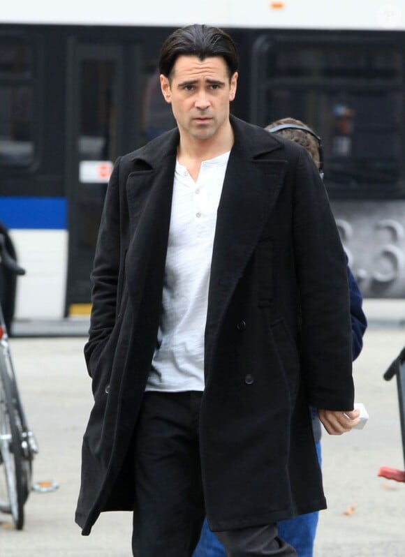 Colin Farrell et Jennifer Connelly sur le tournage du film Winter's Tale à New York, le 2 decembre 2012.