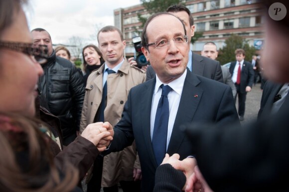Le président François Hollande à Talence, le 10 janvier 2013.
