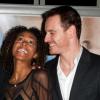 Michael Fassbender et sa petite amie de l'époque Nicole Beharie accompagnent le réalisateur du film Steve McQueen pour la première de Shame à Paris, le 22 novembre 2011.