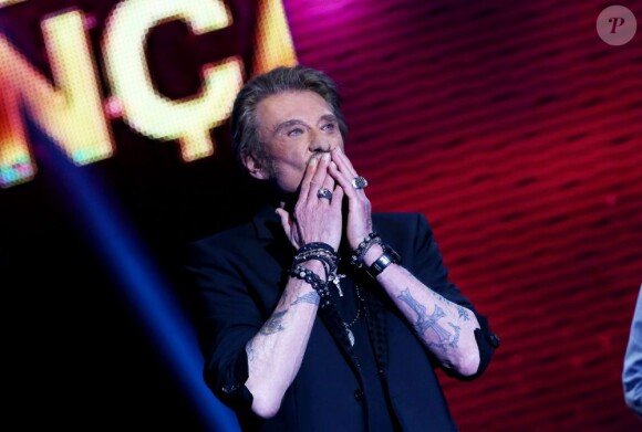 Johnny Hallyday à Paris le 11 janvier 2013 pour la Fête de la Chanson Francaise