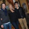 David Moreau, Virginie Efira et Pierre Miney pose pour le photocall à l'Alpe d'Huez, le 19 janvier 2013.