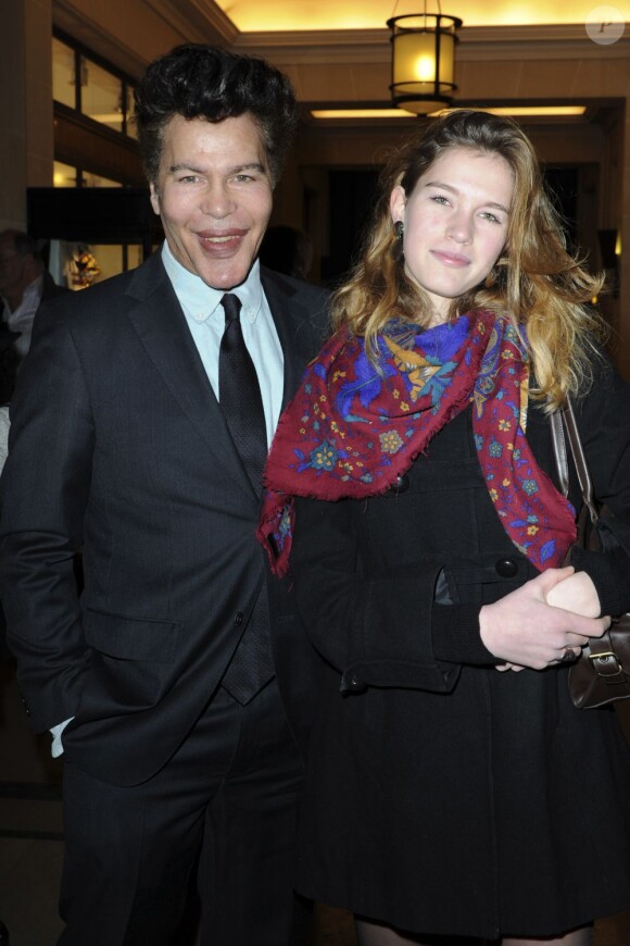 Igor Bogdanov et sa compagne à la soirée d'ouverture du Lady R Forrest, une boutique de luxe à Paris le 23 janvier 2013.