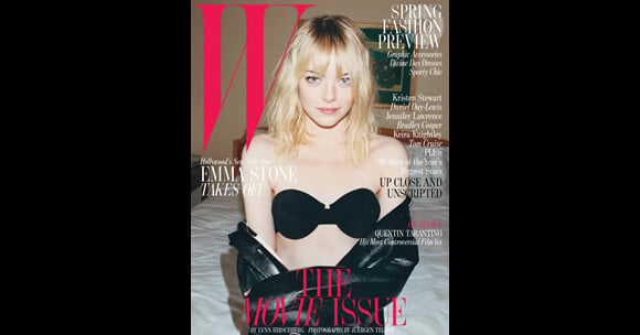 Emma Stone en couverture de W magazine - édition du mois de février 2013