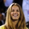 Kim Sears, heureuse après la victoire de son homme Andy Murray en demi-finale de l'Open d'Australie à Melbourne le 25 janvier 2013 face à Roger Federer