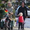 Gwen Stefani, Gavin Rossdale et leurs deux enfants Kigston et Zuma se rendent dans un jardin botanique à Los Angeles, le 26 janvier 2013.