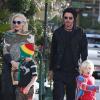 Gwen Stefani avec son mari Gavin Rossdale et leurs enfants Kigston et Zuma se rendent dans un jardin botanique à Los Angeles, le 26 janvier 2013.