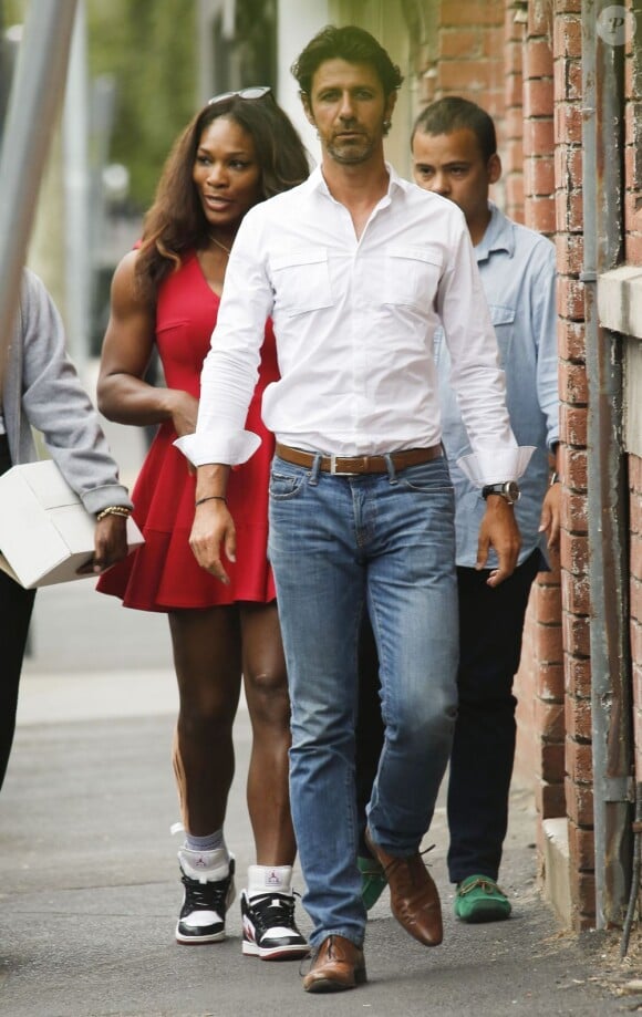 Serena Williams et son coach Patrick Mouratoglou lors d'une sortie dans les rues de Melbourne le 26 ajnvier 2013