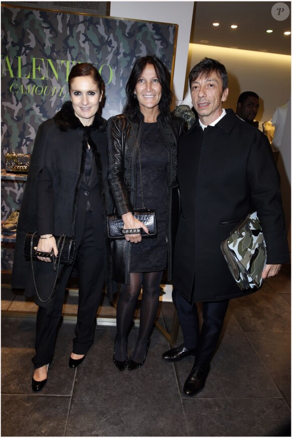 Exclusif - Lilianne Jossua, propriétaire du Montaigne Market, accueille le cocktail de présentation de la collection Camouflage de Valentino et les deux directeurs artistiques de la marque, Maria Grazia Chiuri et Pier Paolo Piccioli. Paris, le 16 janvier 2013.