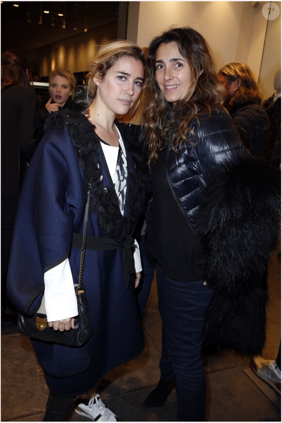 Exclusif - Vahina Giocante et Mademoiselle Agnès assistent au cocktail de présentation de la collection Camouflage de Valentino au Montaigne Market. Paris, le 16 janvier 2013.