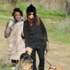 Monica Cruz enceinte promène ses chiens à Madrid le 21 Janvier 2013.