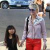 Johnny et Laeticia Hallyday font du shopping avec leurs filles Jade et Joy à Pacific Palisades le 27 septembre 2012.