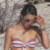 Exclusif - Alessandra Ambrosio profite d'une pause sur la plage lors de son shooting à Saint-Barthélemy. Le 30 janvier 2013.