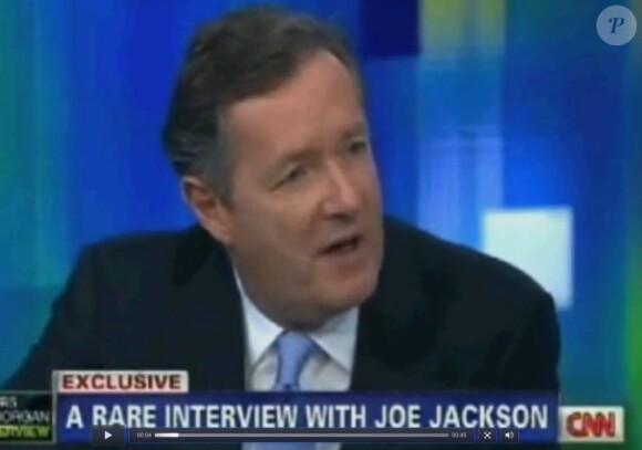 Piers Morgan durant son interview avec Joe Jackson mercredi 30 janvier 2013.