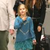 Christian Bale, sa femme Sandra Sibi Blazic et leur fille Emmeline arrivent à Los Angeles, le 31 janvier 2013.