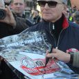  Pierre Casiraghi à Monaco le 31 janvier 2013, lors de sa participation avec son ami Jean-Thierry Besins au XVIe Rallye Monte-Carlo historique, au volant d'une Renault 5 Alpine aux couleurs de la principauté. 
