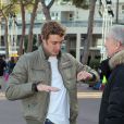  Pierre Casiraghi à Monaco le 31 janvier 2013, lors de sa participation avec son ami Jean-Thierry Besins au XVIe Rallye Monte-Carlo historique, au volant d'une Renault 5 Alpine aux couleurs de la principauté. 