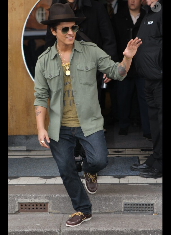 Bruno Mars le 6 décembre 2012 à Londres.