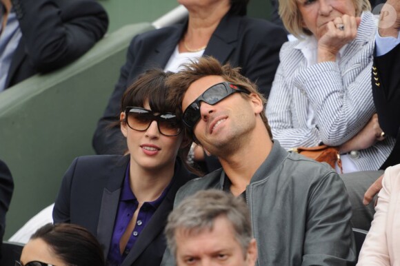 Nolwenn Leroy et Arnaud Clément à Roland Garros le 9 juin 2012 à Paris
