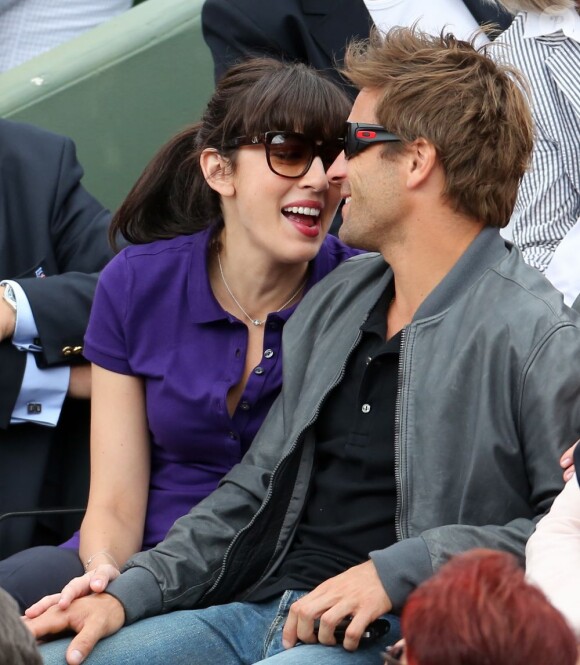 Nolwenn Leroy et Arnaud Clément à Roland Garros le 9 juin 2012 à Paris