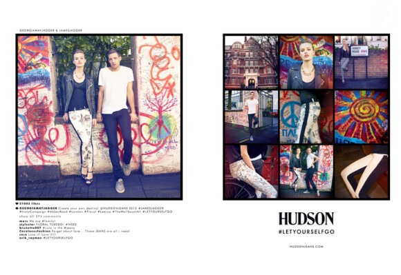 Georgia May et James Jagger figurent sur la campagne printemps-été 2013 d'Hudson Jeans.