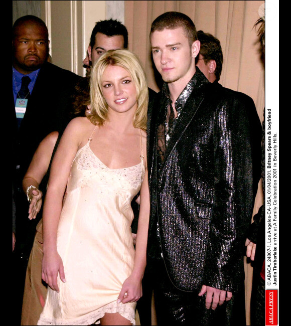 Justin Timberlake et Britney Spears, à l'époque de leur romance. Lors d'une soirée à Los Angeles en 2001.