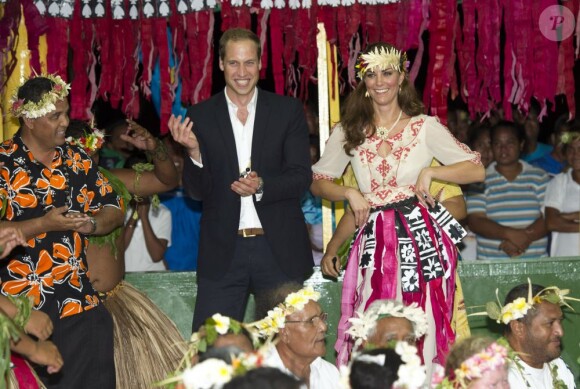 Le prince William et Kate Middleton en septembre 2012 lors de leur tournée en Asie-Pacifique pour le jubilé de diamant de la reine Elizabeth II.
