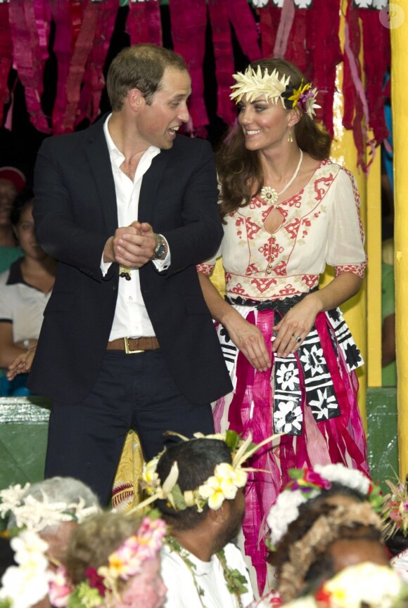 Le prince William et Kate Middleton en septembre 2012 lors de leur tournée en Asie-Pacifique pour le jubilé de diamant de la reine Elizabeth II.