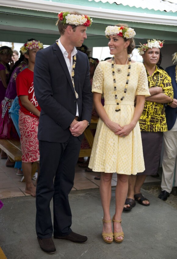 Le prince William et Kate Middleton en septembre 2012 lors de leur tournée en Asie-Pacifique pour le jubilé de diamant de la reine Elizabeth II.