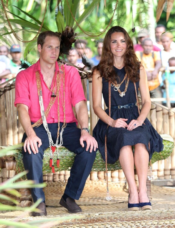 Le prince William et Kate Middleton en septembre 2012 lors de leur tournée en Asie-Pacifique pour le jubilé de diamant de la reine Elizabeth II.
