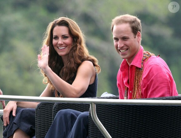 Le prince William et Kate Middleton en septembre 2012 lors de leur tournée en Asie-Pacifique pour le jubilé de diamant de la reine Elizabeth II.