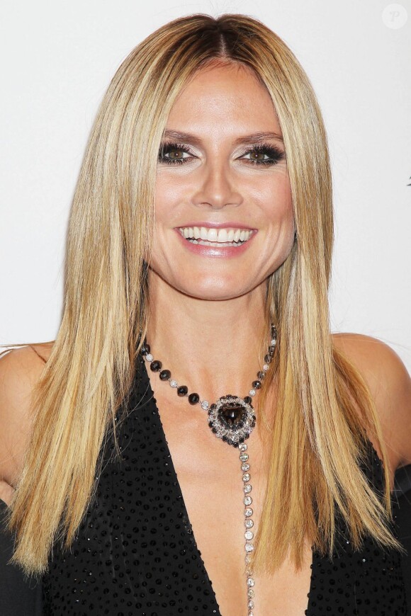 Heidi Klum au gala de l'amfAR à New York, le 6 février 2013. La soirée avait pour but de réunir des fonds pour la recherche contre le sida.