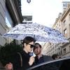 Anne Hathaway est allée faire du shopping chez Lanvin à Paris, le 7 février 2013.