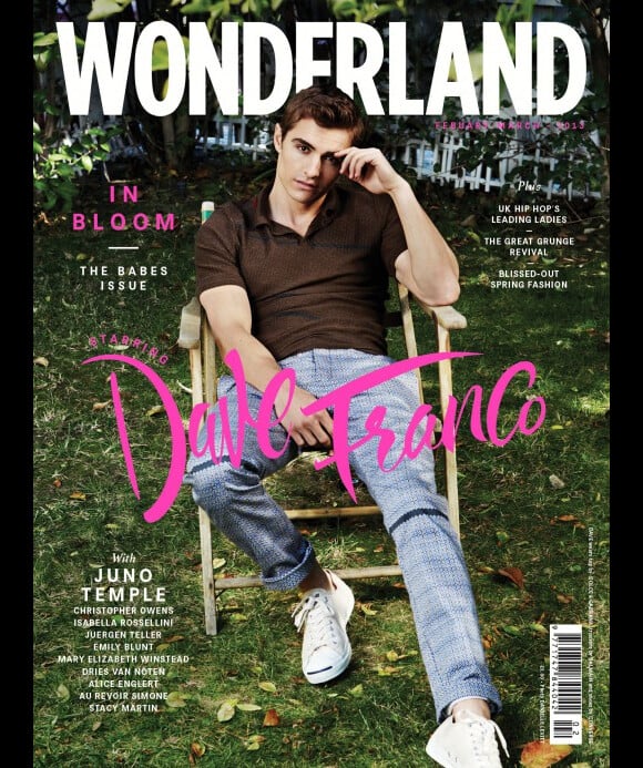 Dave Franco, le petit frère de James Franco, fait la couverture du magazine Wonderland, daté des mois de février-mars 2013.