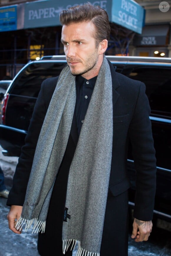David Beckham à New York le 10 février 2013.